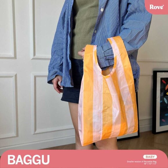 NWT Baby Baggu - Tangerine Wide Stripe - Picture 4 of 5